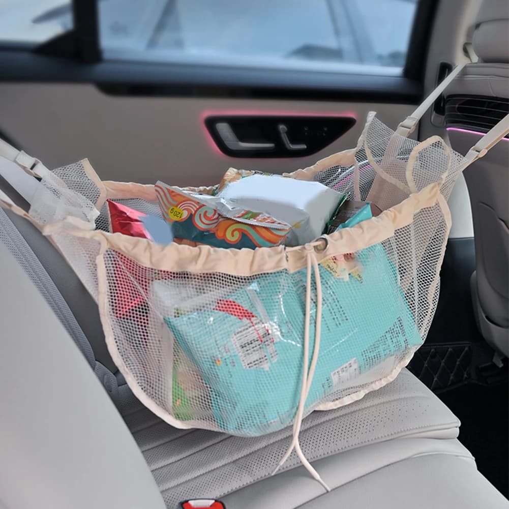 Car Back Seat Shopping Bag Universal Car Rear Seat Middle Back Hanging Bag Automotive Back Seat Organizer for Travel Camping