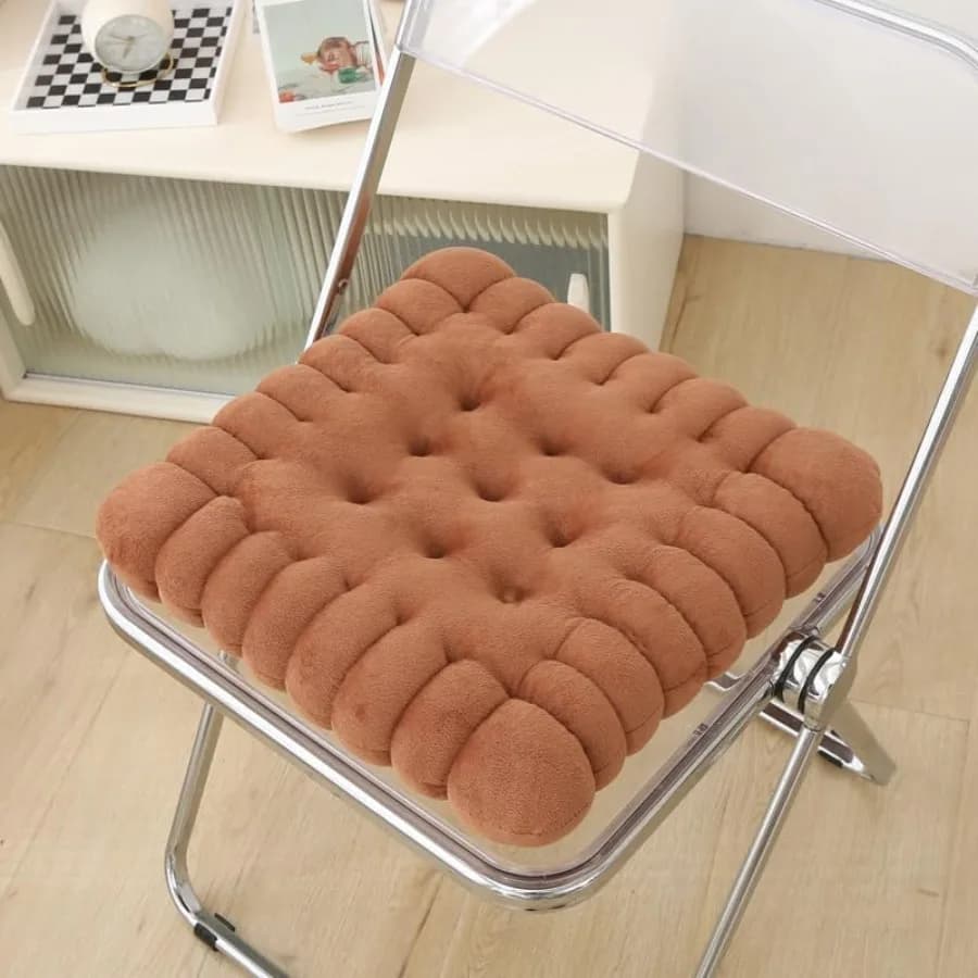 Biscuit Shaped Seat Cushion Soft Thick Chair Pad Rectangle Seating Mat Meditation Cushions Floor Pillow for Living Room Balcony