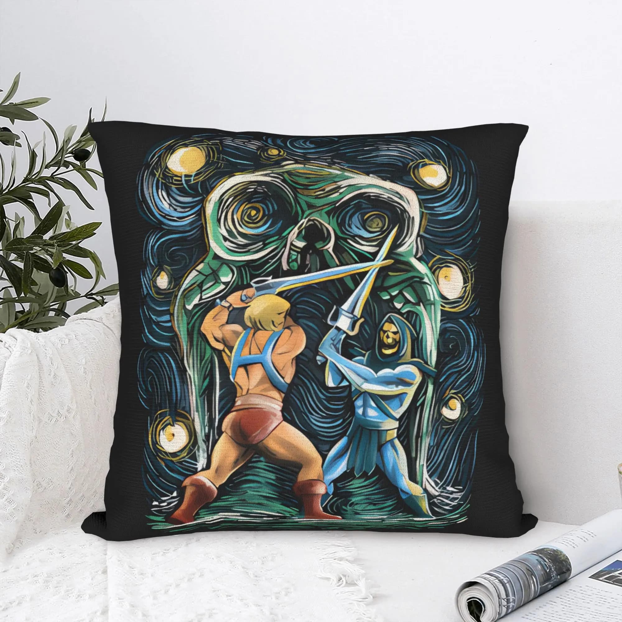 H-He Mans Starry Masters Pillow Case Novelty Pillow Cover Comfy Pillowcases For Sofa Home Decor
