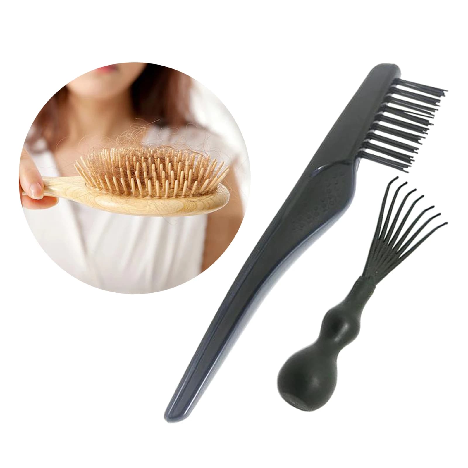 Set di pettini per rastrello per rimozione mini spazzola per capelli da 2 pezzi, facile da usare