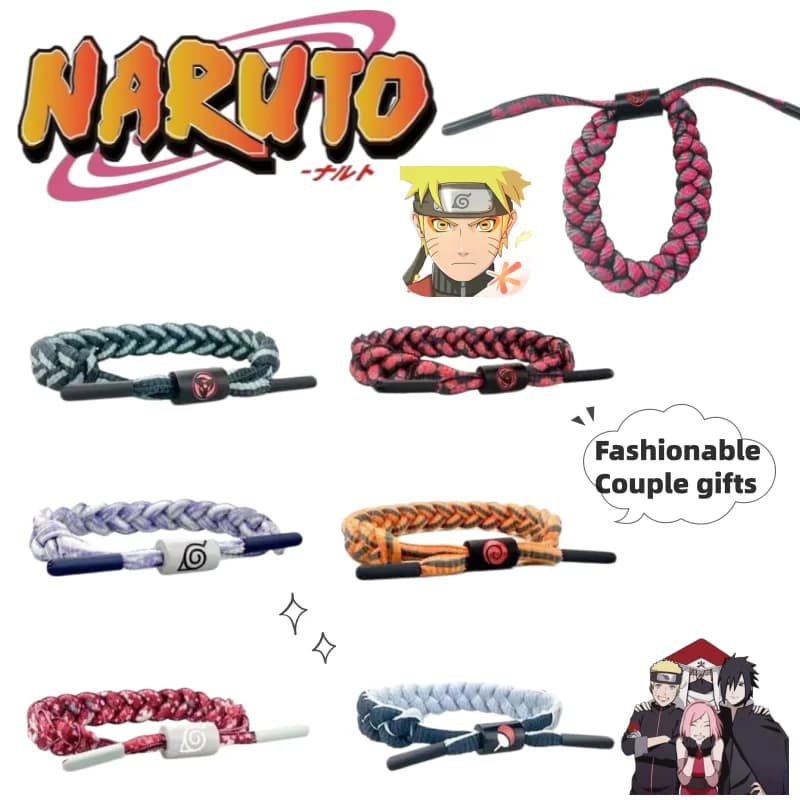 Naruto bracelet Uchiha Sasuke and Uchiha Itachi cute and stylish cartoon personalized simple couple woven student wristband gift