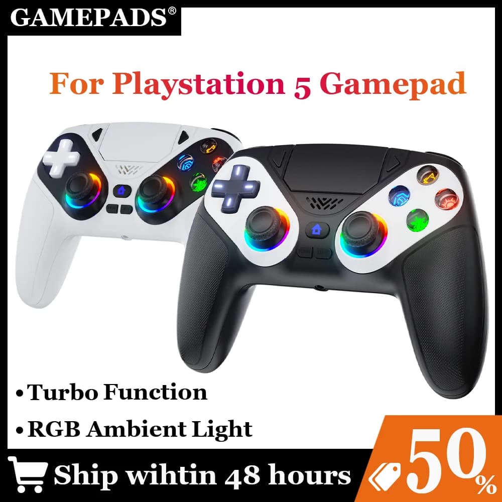 Gamepad controller wireless per controller di gioco console Playstation 5 PS5 con joystick Turbo Dual Sense Vibrate Hall