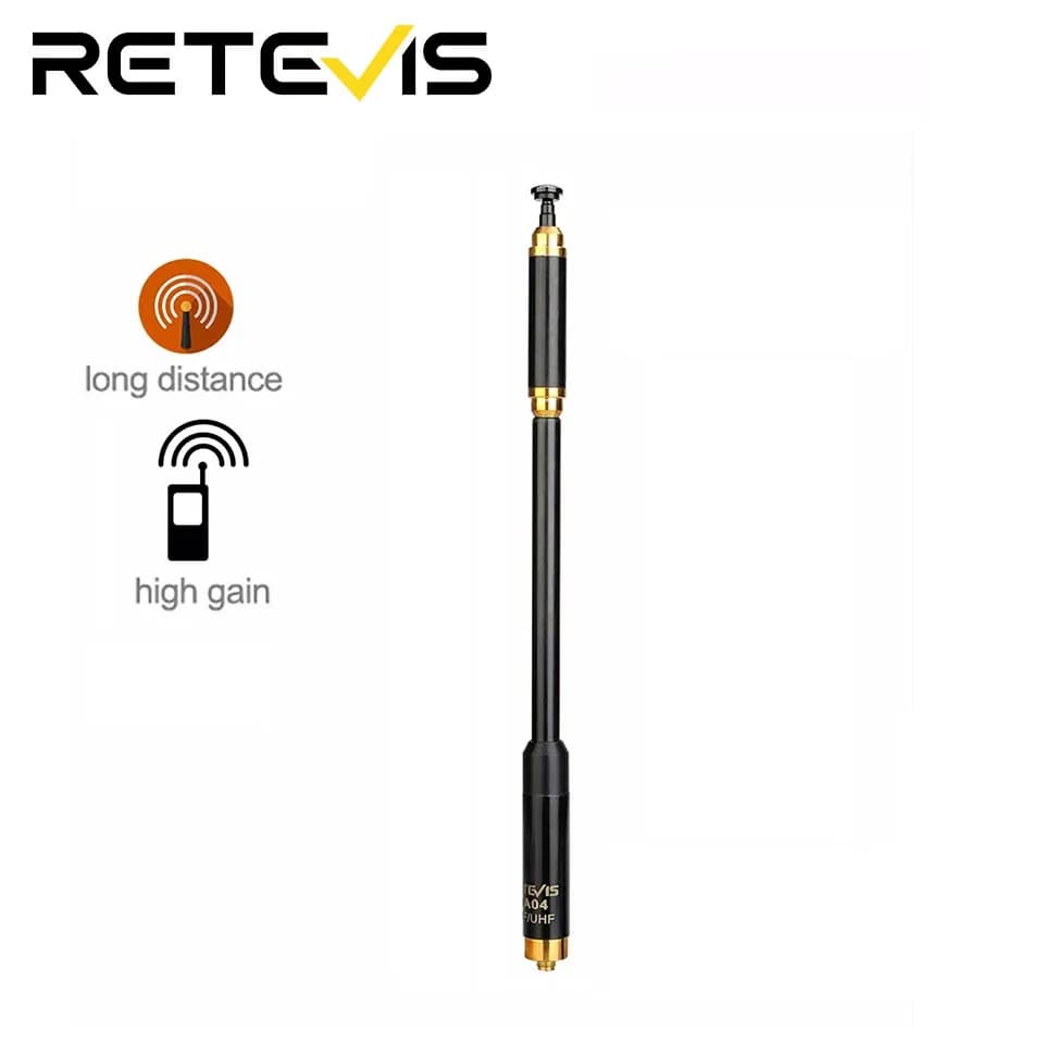 Retevis HA04 Radio portatili Antenna SMA-F Dual Band 144/430 MHz Walkie Talkie per Kenwood Baofeng UV5R UV82 Retevis H777 RT29
