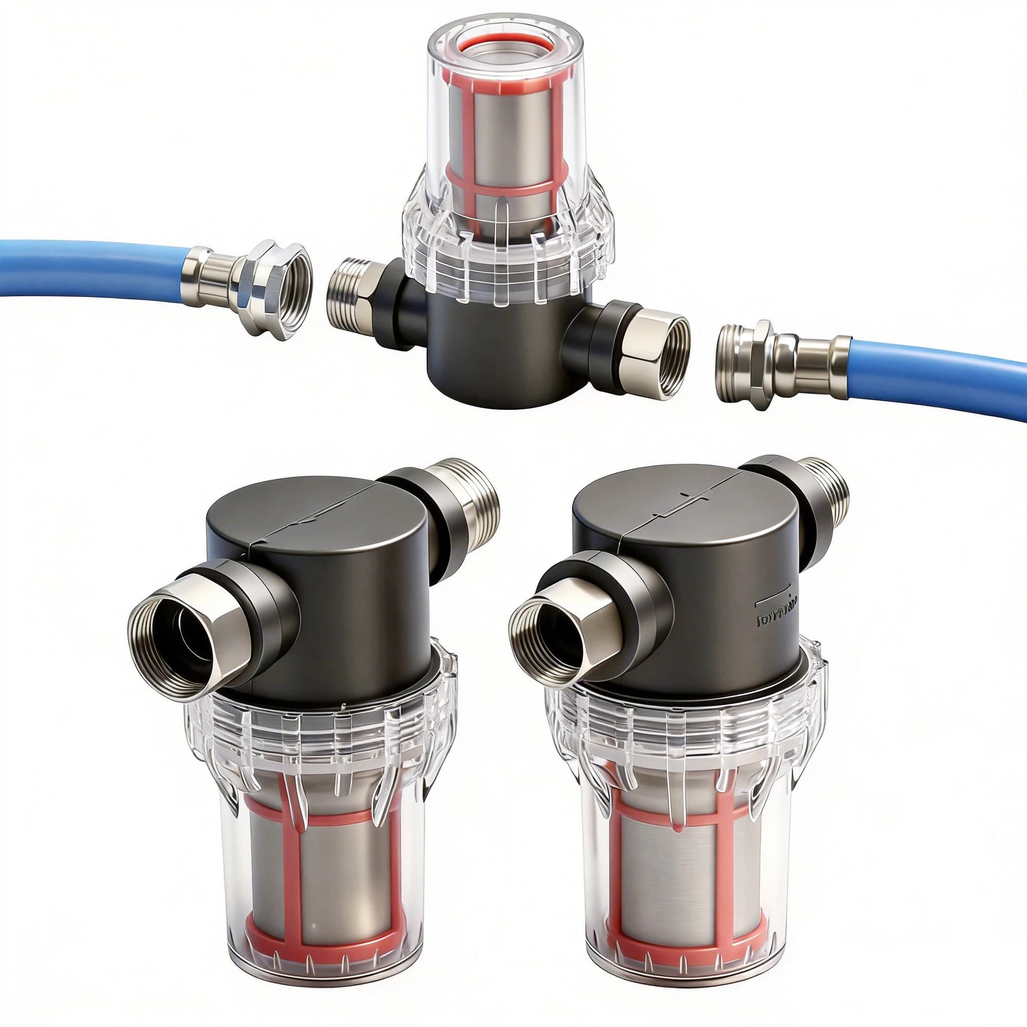 1/2 3/4 1 Inch Male Threaded, Female to Male Thread Filters with 200 Mesh for Irrigation, Suitable for Washer Garden Pipes Farm