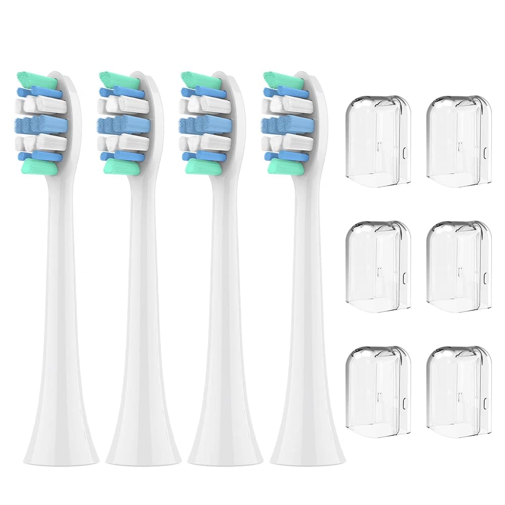 4 spare heads and 6 protective heads, compatible with Philips Sonicare electric brushes