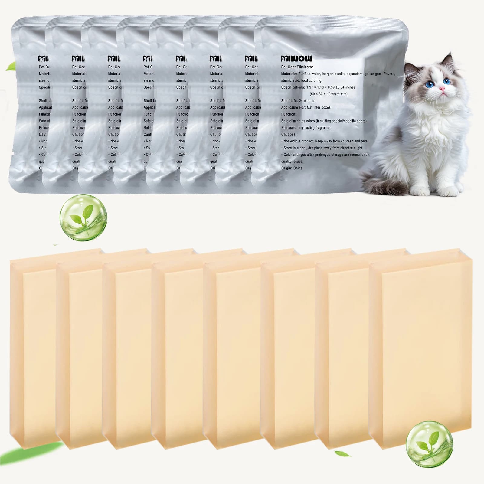 Deodorante per lettiera per gatti di ricambio per lettiera per gatti autopulente PETKIT/Meowant/UBPET SC01/SC02 - Elimina odori in fonte