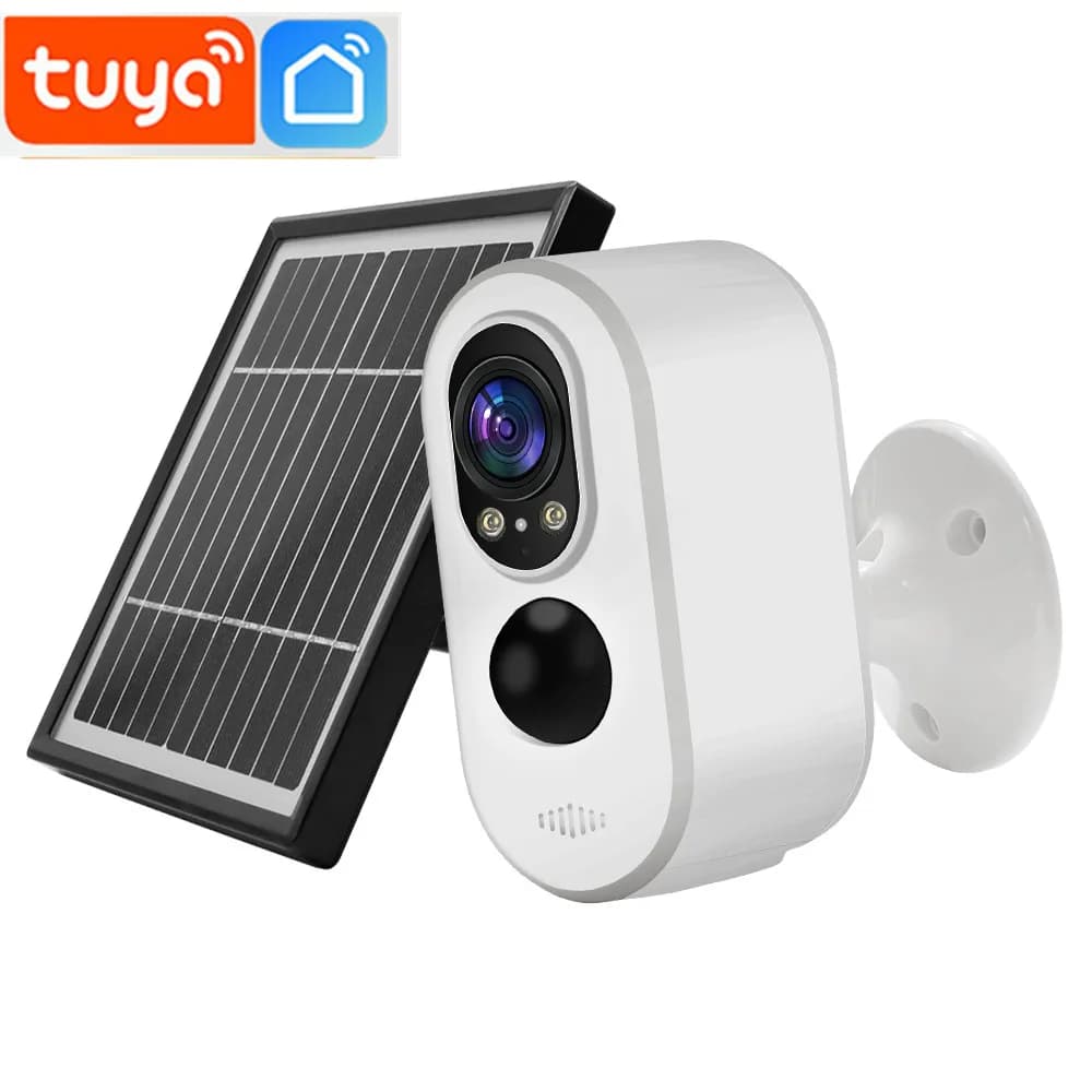 2MP 1080P Tuya APP Alimentazione a batteria solare Telecamera IP Esterna a prova di acqua Sicurezza domestica CCTV Citofono Baby Monitor