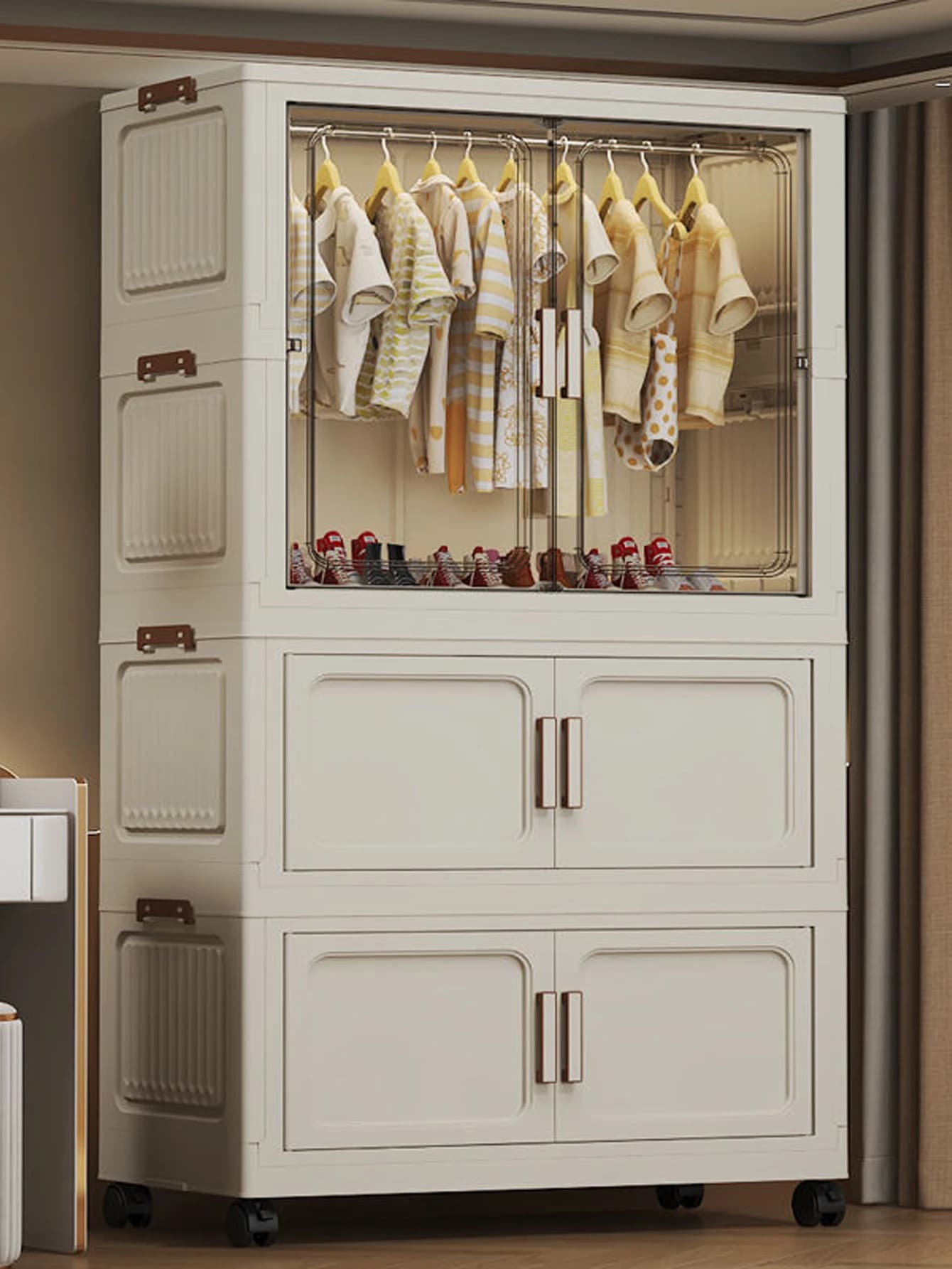 Reinforced Children's Wardrobe, Easy to Install, Multilayer Storage Box for Home Use, Simple Kids Watch