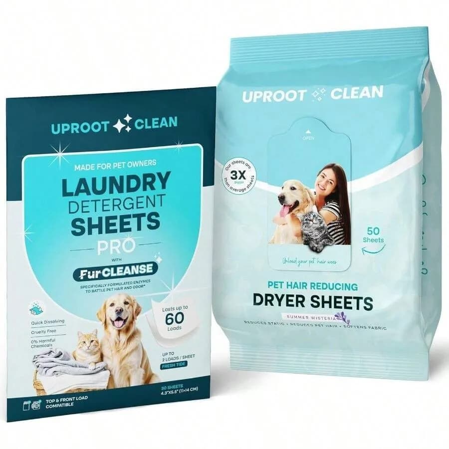 2026 New Laundry Sheets Pro 30 Pack Dryer Sheets Pet Hair Reducing Pack Of 50: Anti-Static Fur, Odor, Grime Reduction - Fur-Loa