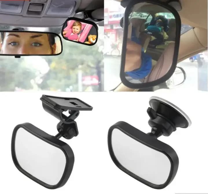GEFENSI 2 in 1 Monitor per bambini Specchietto retrovisore per bambini Specchio per osservazione per bambini in auto Sedile posteriore per auto Specchio di sicurezza per bambini Facile installazione