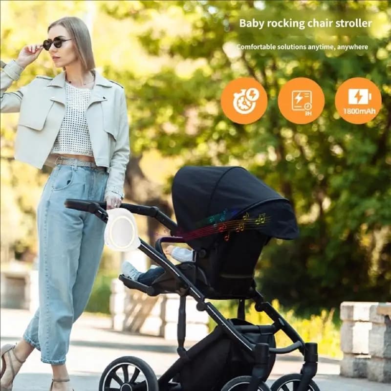 Adjustable Speed Baby Sleep Soother Aid Portable Strollers Pushchair Rocker Rechargeable Rocker with White Noise Sound