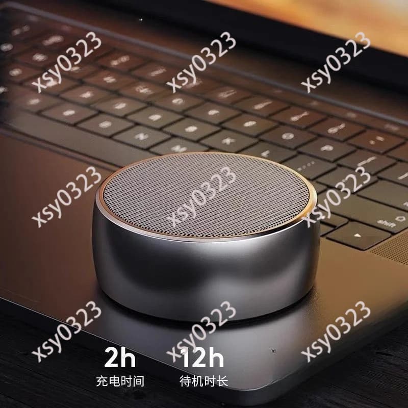 Altoparlante Bluetooth wireless in metallo, mini audio portatile con bassi potenti per telefono da auto