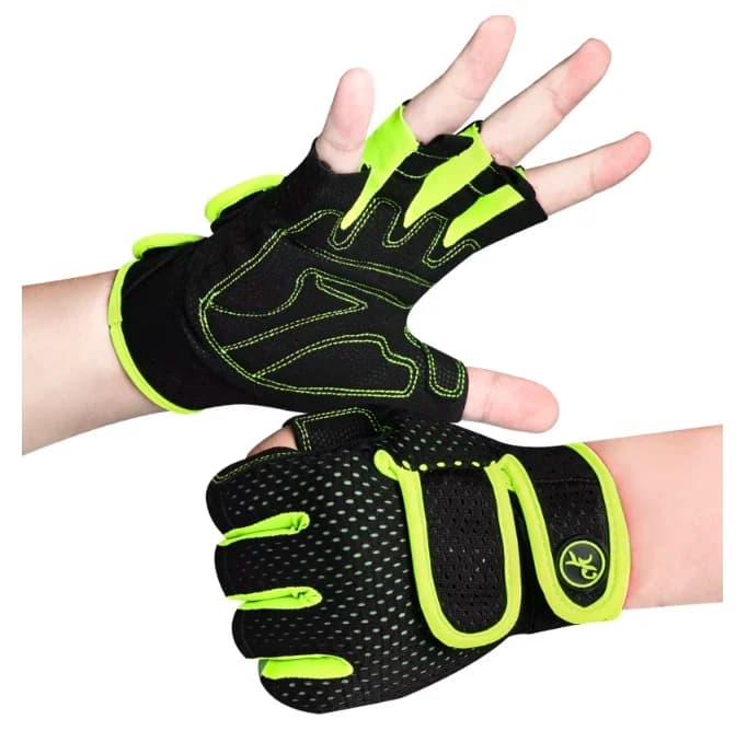 MOREOK Gym Gloves Men Women-3MM SBR Pads Half Finger Anti-Slip Breathable-Weight Lifting Pull Ups Rowing Fitness Training Gloves