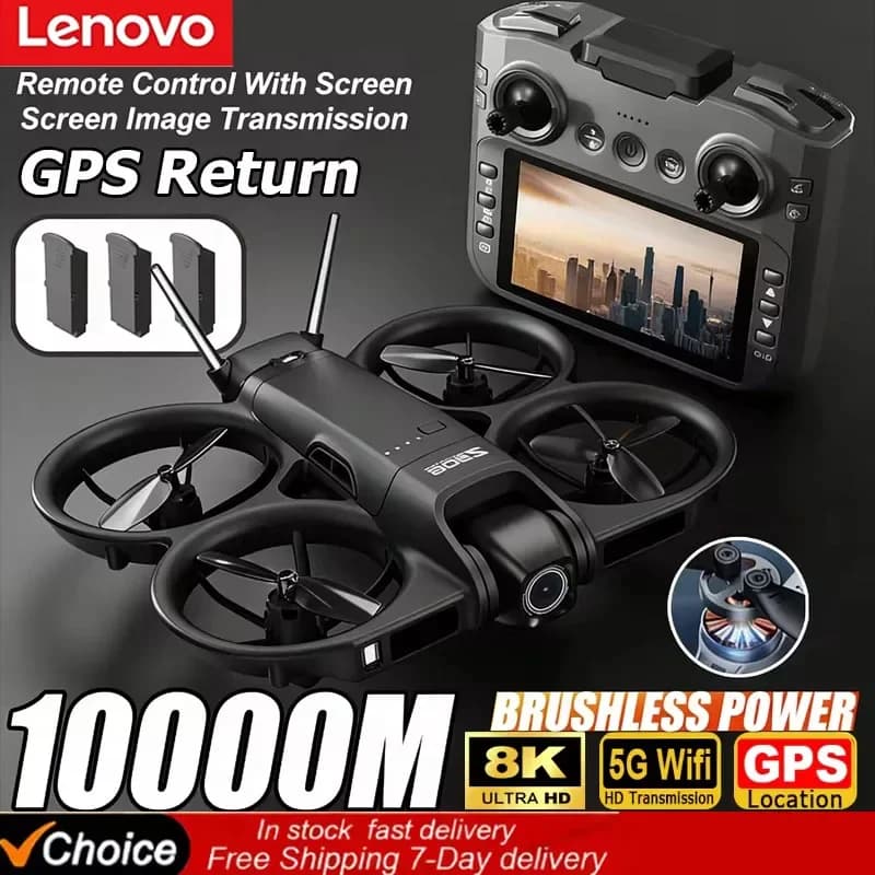 Lenovo Z906 Mini GPS FPV Drone 8K 4K HD Camera Laser Obstacle Avoidance Optical Flow Brushless Motor Foldable RC Quadcopter
