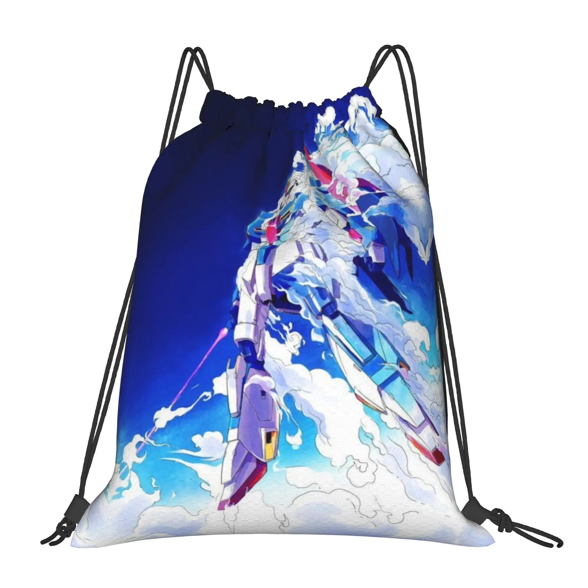 Custom Gundams Drawstring Bag Women Men Foldable Gym Sports Sackpack Anime Training Storage Backpacks