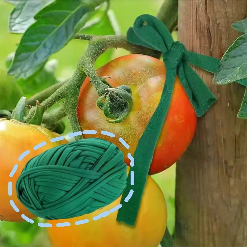 1 pezzo di nastro in tessuto verde per giardino, utilizzato per il supporto delle piante e l'organizzazione dei cavi in giardini, uffici e casa.