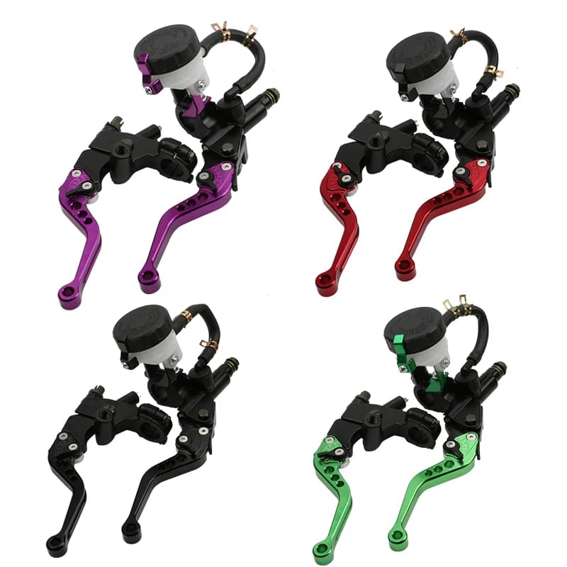 7/8" 22mm Motorcycle Clutch Brake Master Cylinder Pump Reservoir Levers Kit Fluid Reservoir Oil Cup Set Universal