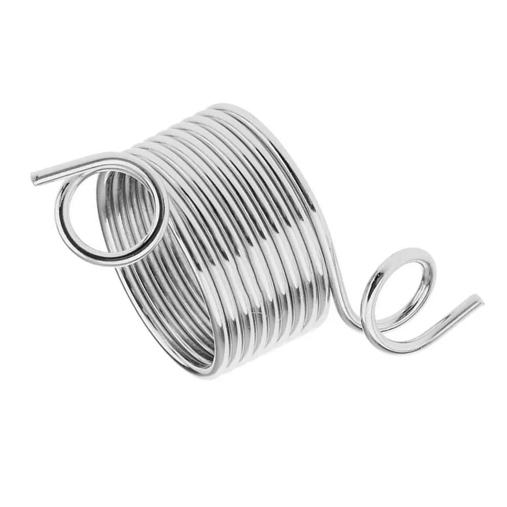 10 Pezzi Anelli Guida Filo in Metallo per Lavorazione a Maglia, Ditali in Acciaio Inossidabile per Tessitura Lana, Anelli a Spirale da 17mm Argento