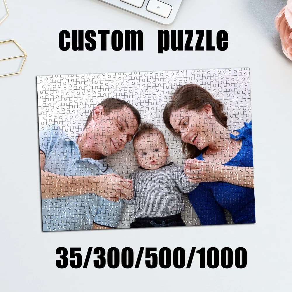 Puzzle Personalizzato con Foto 35/300/500/1000 Pezzi, Giocattolo Fai-da-Te per Interni, Decorazione, Regalo da Collezione, Idea Regalo per Natale