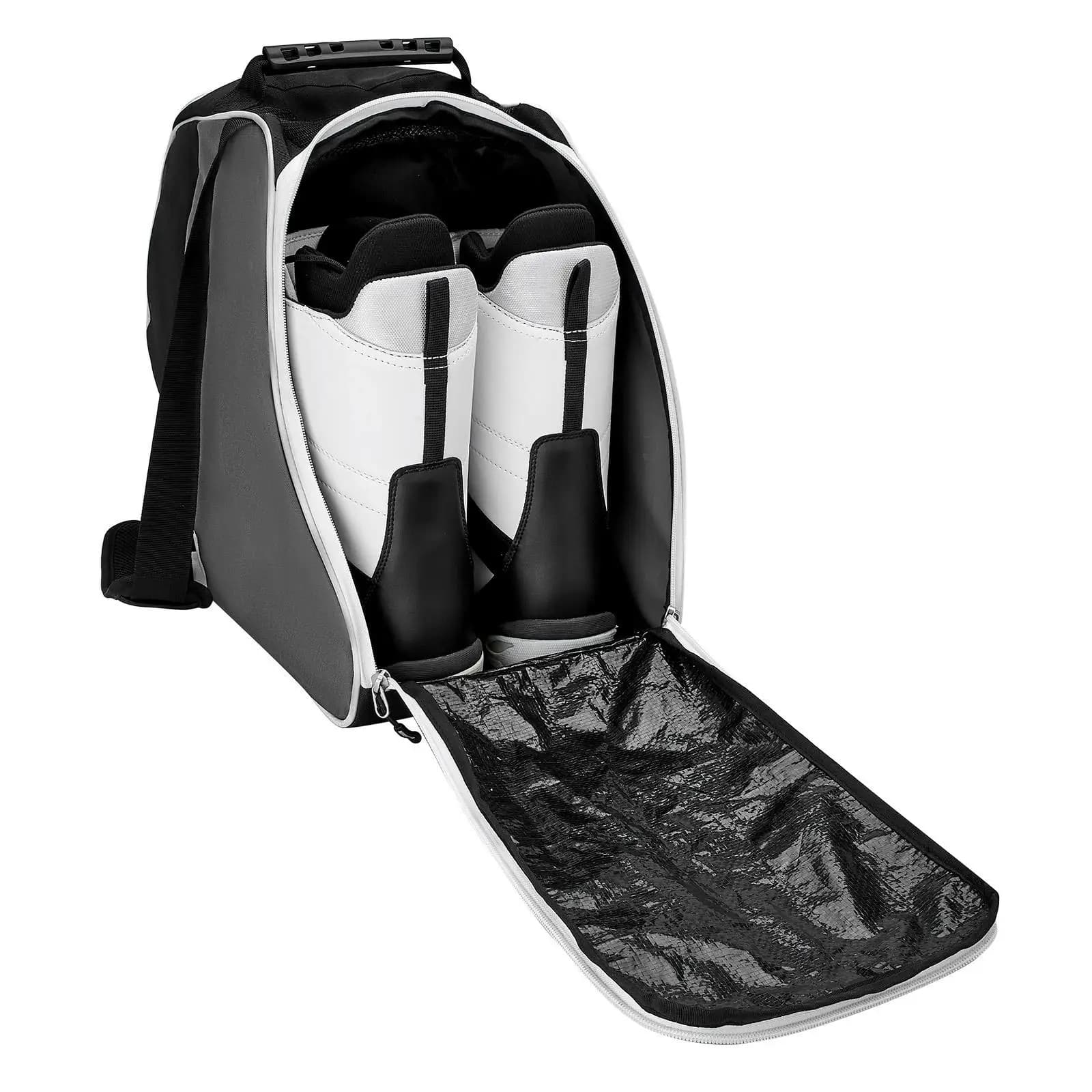 Borsa per Scarponi da Sci, Borsa da Viaggio Leggera e Portatile con Scomparti Separati per Giacca, Occhiali, Guanti, Abbigliamento ed Attrezzatura