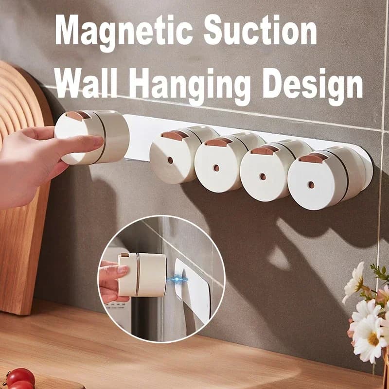 Barattoli di stoccaggio di spezie per pepe e condimenti Barattoli di spezie magnetici in latta Set di barattoli di spezie in plastica Spray per condimenti per pepe Forniture da cucina
