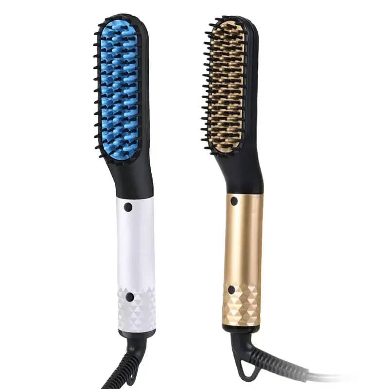 High-temperature electric hot comb straightening brush for salons or households for hot-pressing hair styling.