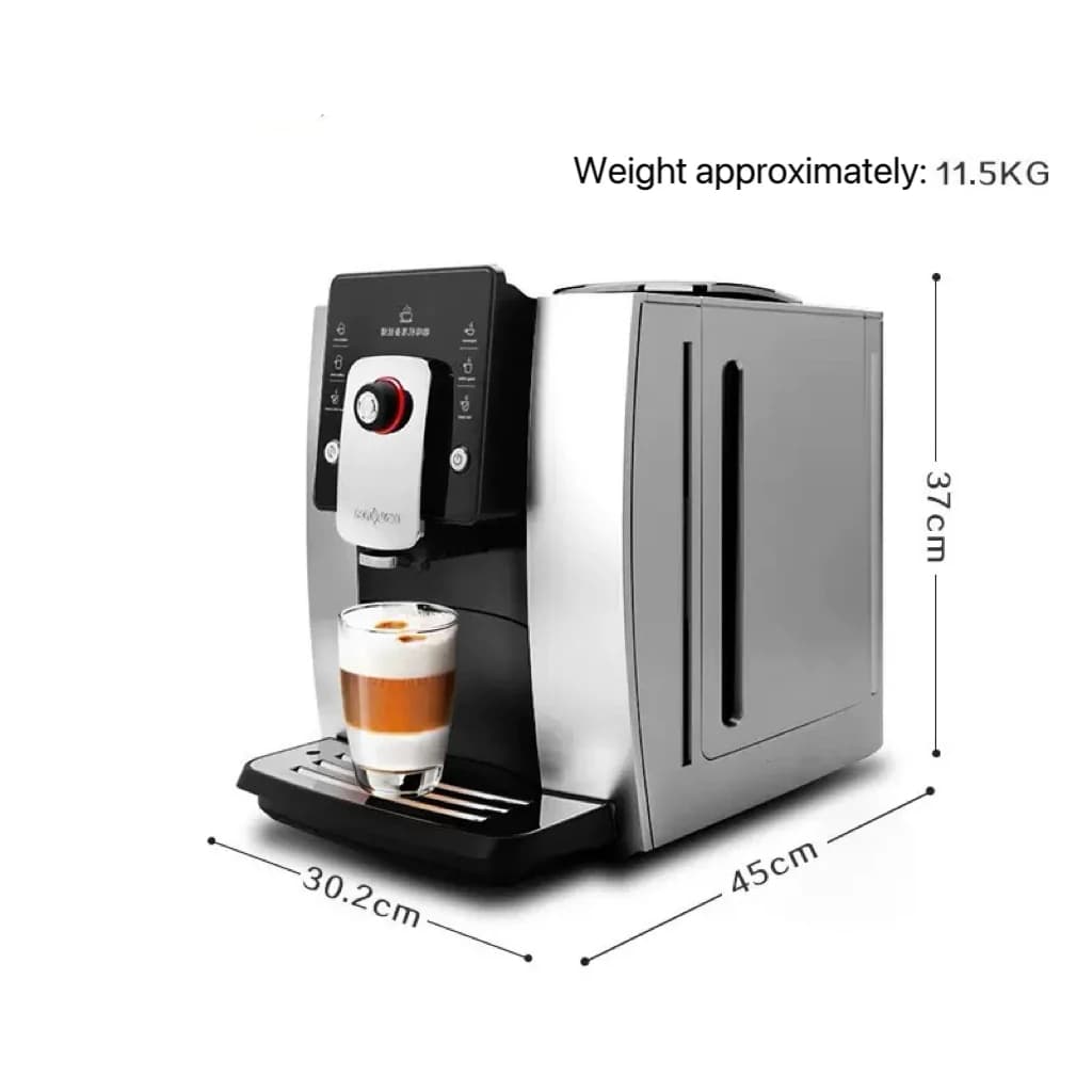 Macchina per Espresso Automatica Tutto-in-Uno per Uso Domestico e Commerciale, in Acciaio Inox, Risparmio di Tempo, Macinatura ed Estrazione Rapida per Hotel e Abitazioni