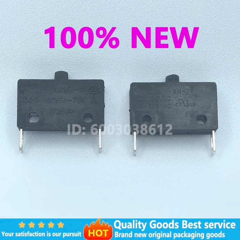 1-5 Pieces Two Pin Switch for Air duct, press the button for cold air switch XN-7 for JJ-5 hairdryer, 100% new, available
