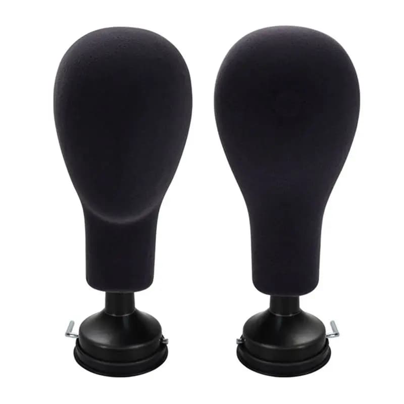 A74E-Flocking Foam Head Male Female Mannequin Head Mold Wigs Glasses Hat Scarf Display Holder Stand Model Photograph Props