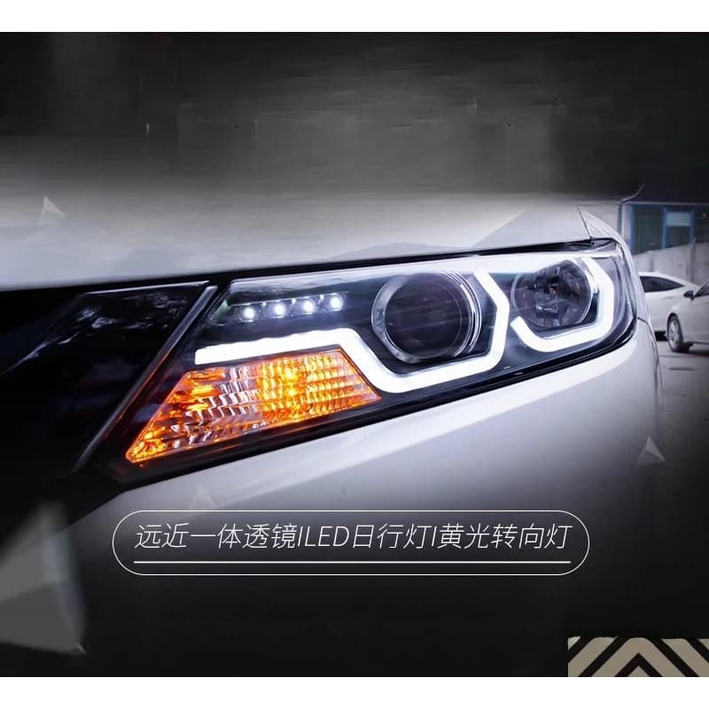 Faro Anteriore Modificato per Honda 2015-2019, Nuovo Modello con Luci Diurne a LED, Lente Bi-Ottica e Faro Allo Xenon