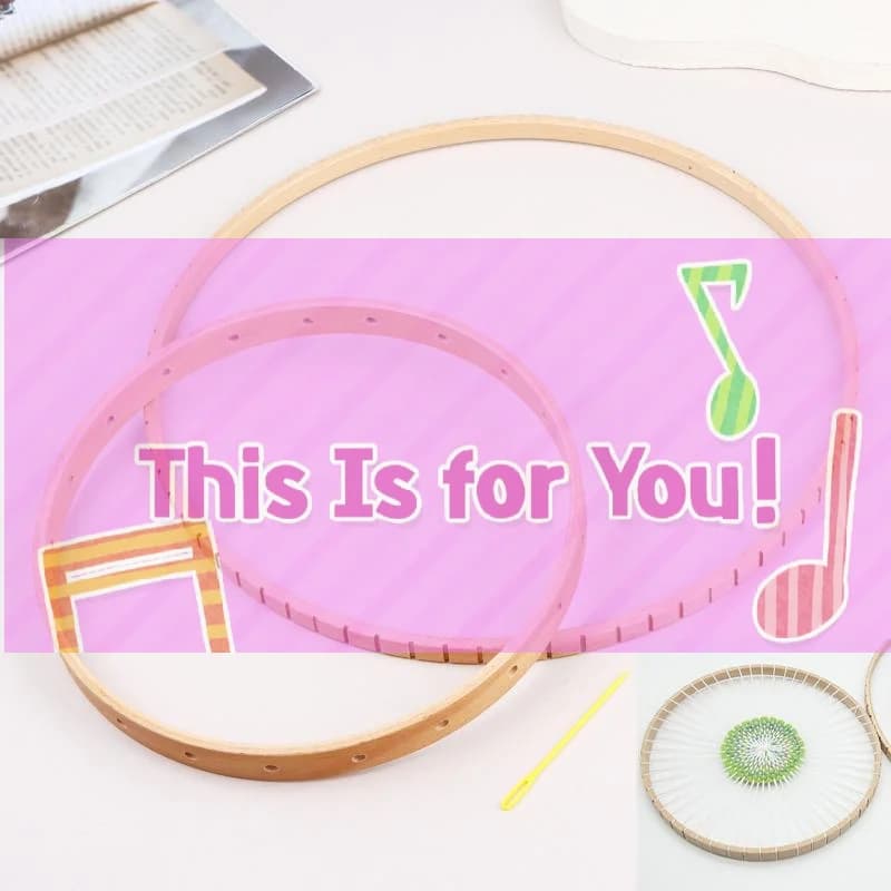 【HMA】Wooden Hoops DIY Weaving Tools Round Wooden Knitting Loom Handmade Wall Hangings Crafts Home Garden Wall Decoration