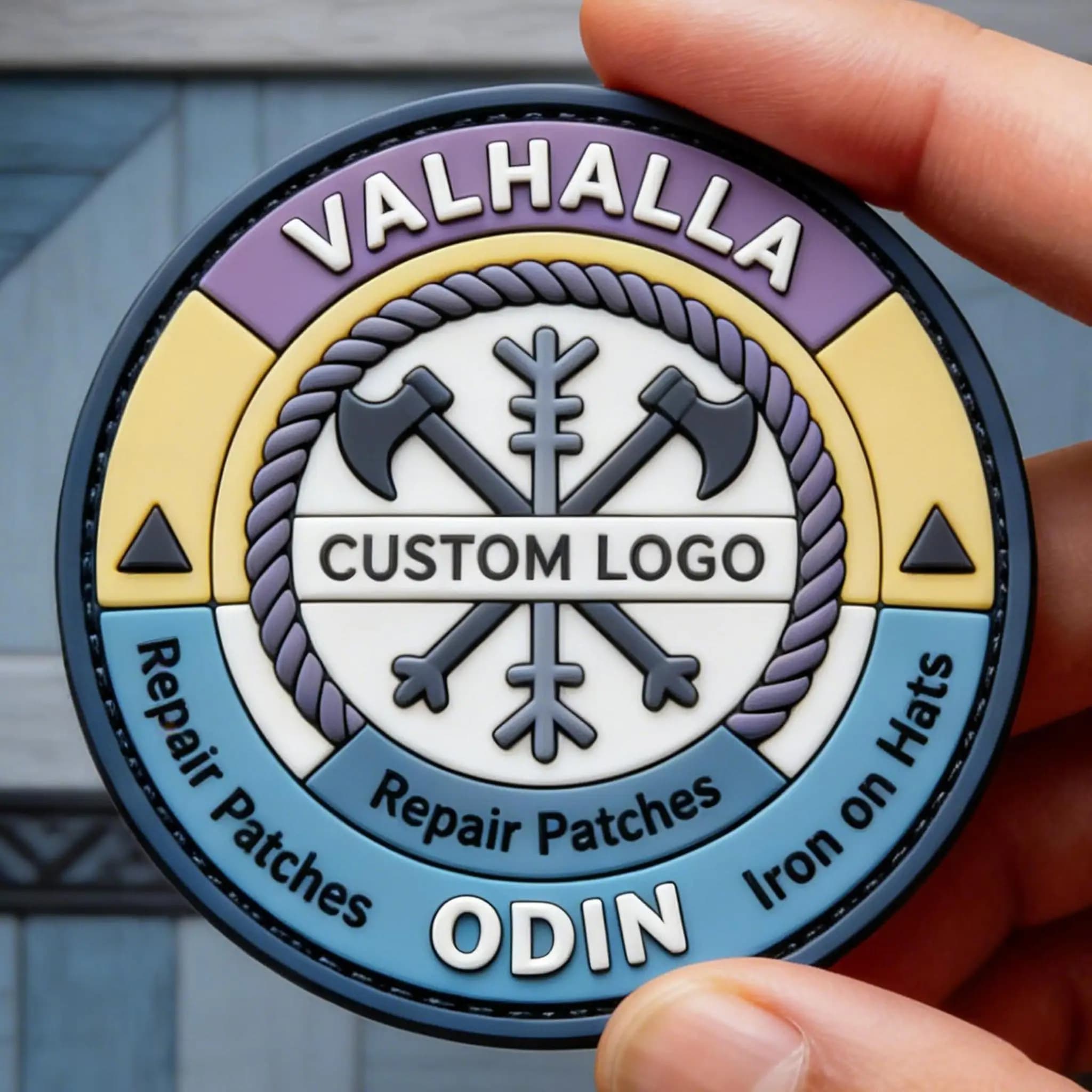 Patch in PVC 3D personalizzata con velcro e cuciture, etichetta personalizzata per abbigliamento, borse, cappelli, zaini, giacche