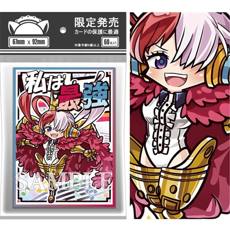 60 Pz/set One Piece q-versione Uta Flash Card Sleeve PTCG Anime Gioco Collezione di Carte Copertura Protettiva Regalo Giocattolo 67*92mm