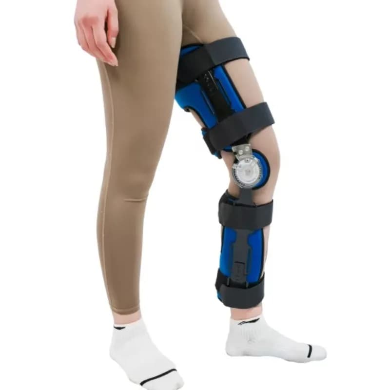 Supporto per ginocchiera con cerniera per gamba in alluminio medico regolabile medico per camminare