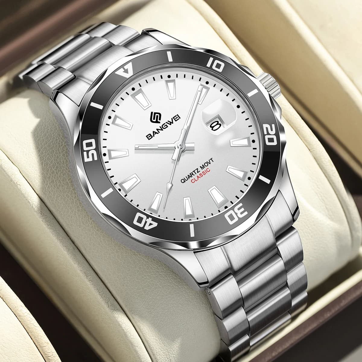 LIGE Men's Fashion Quartz Watches Sport Business Date Watch Luxury 3ATM Men's Watch Casual Waterproof