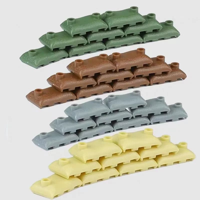 50PCS MOC Militare Sacchi di Sabbia Building Blocks Compatibile WW2 Soldati Arma Mattoni FAI DA TE Esercito Parti di Scena Giocattoli per I Ragazzi Regalo