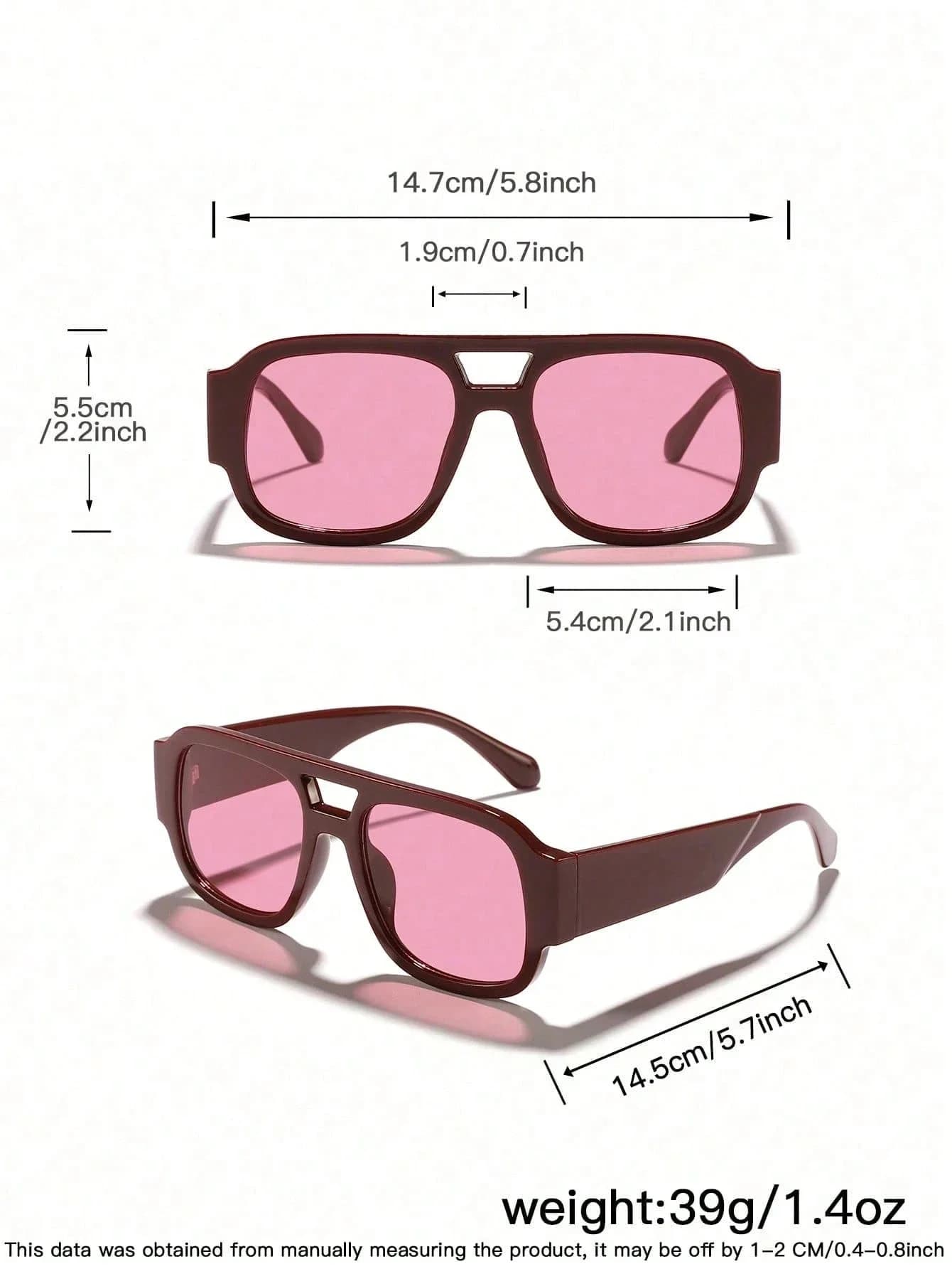 Occhiali da sole geometrici in plastica alla moda per donna, accessori casual da spiaggia e per l'estate.