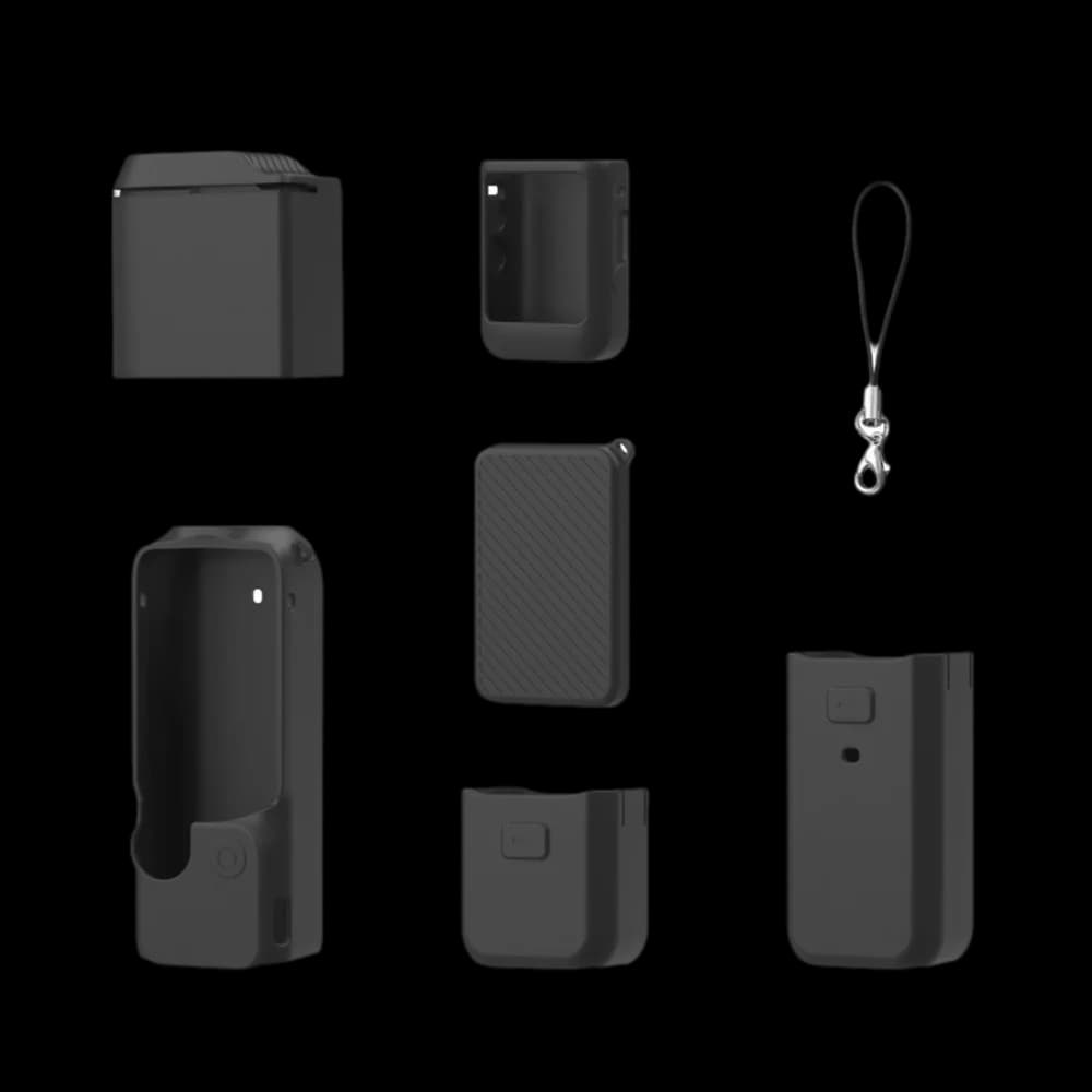 6 pcs/set Silicone Action Camera Case Wear Resistant Anti-slip Protective Case for Osmo Pocket scratch resistant for DJI Pocket 3