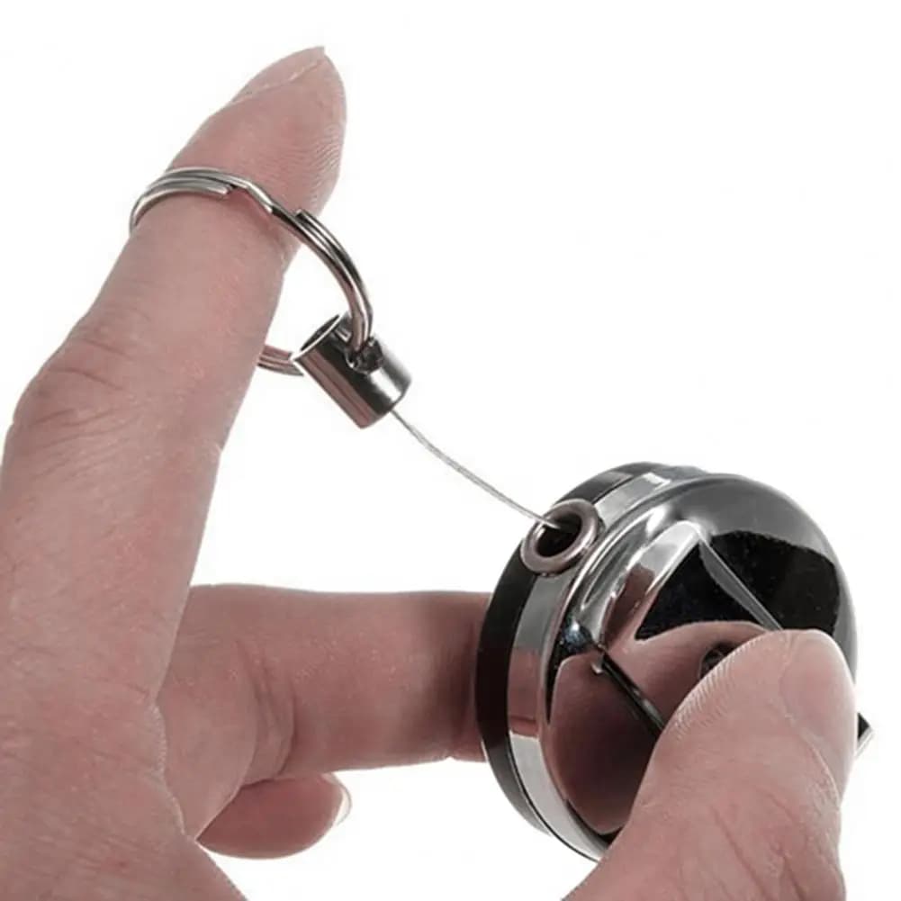Portachiavi da uomo porta badge porta badge corda elastica antifurto clip da cintura retrattile portachiavi per regali da donna