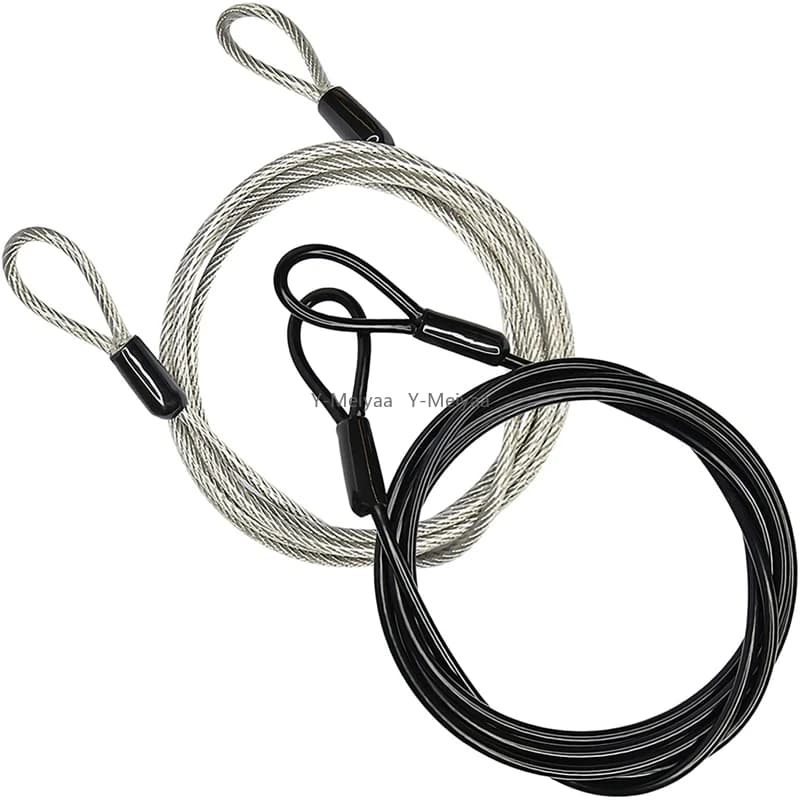 Lucchetto per cavo di sicurezza da viaggio lungo 100 cm/3,3 piedi, lucchetto per bagagli con cavo di sicurezza rivestito in acciaio intrecciato, cavo di sicurezza
