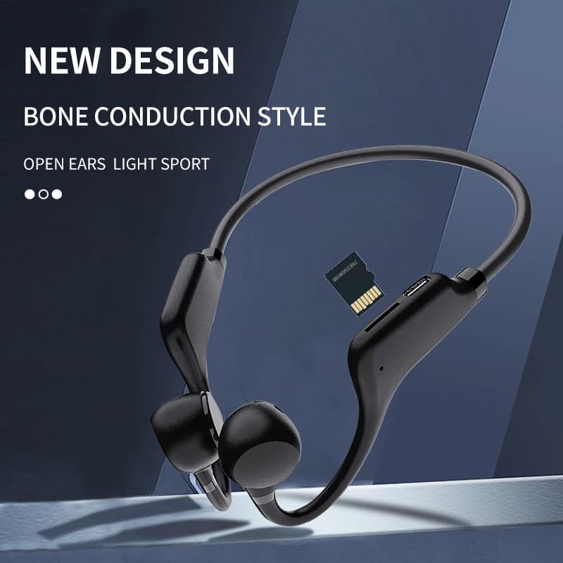 Cuffie Bluetooth Wireless Earhook X1 con microfono Auricolare OWS aperto sul retro Supporto stereo Scheda SD Auricolari sportivi MP3