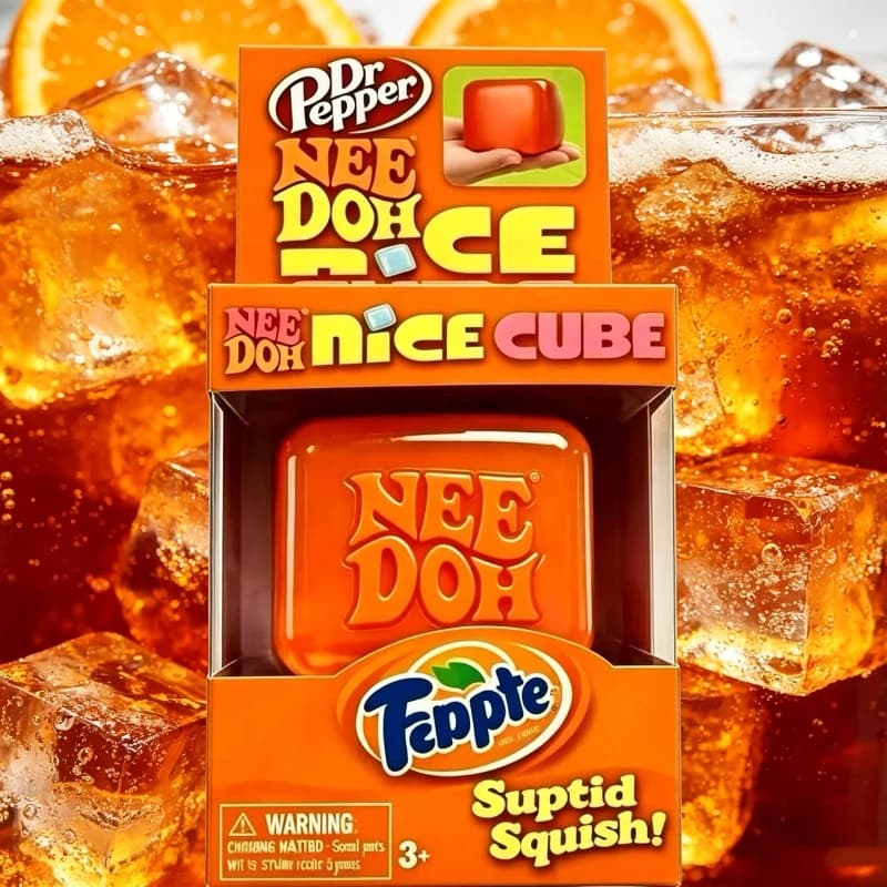 Nee Doh Nice Cube Squishy Toy Antistress Morbido Giocattolo da Spremere Fidget Blind Box per Ufficio, Sollievo dall'Ansia, Regali per Bambini e Adulti