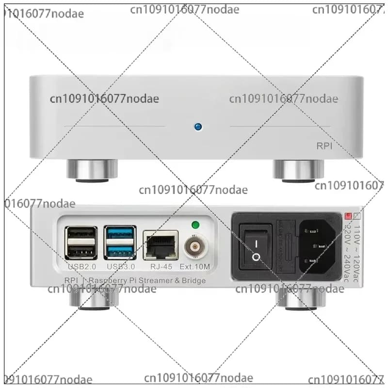 Lettore Musicale Digitale RPI Argentato per Streaming, Lettore Audio HiFi Roon, Streamer e Bridge Raspberry Pi
