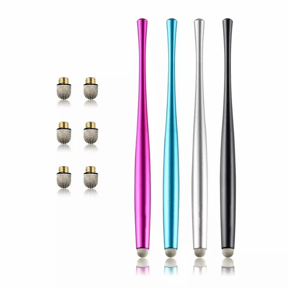 Penna stilo da disegno combinata penna universale con punte fini in fibra touch screen capacitiva per tablet iPad per iPhone per Samsung per Huawei