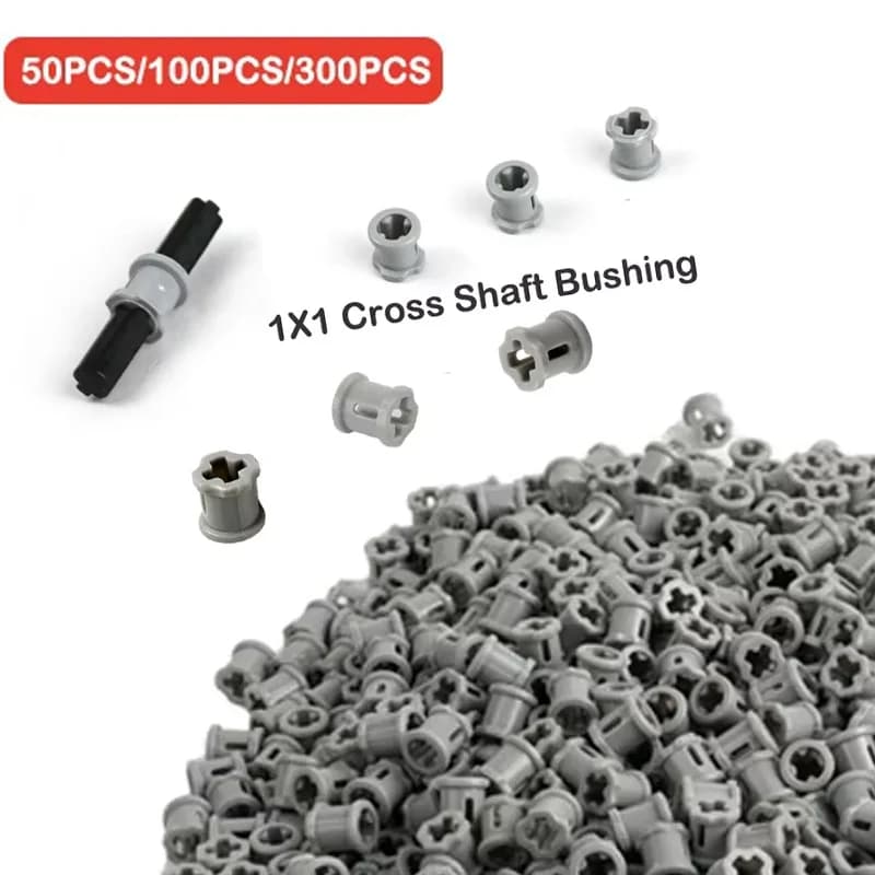 50/100/300 Pezzi Blocchi Tecnici Bush 1X1 per Assemblaggio Albero Trasversale 6590 3713, Accessori per Mattoncini MOC Giocattoli