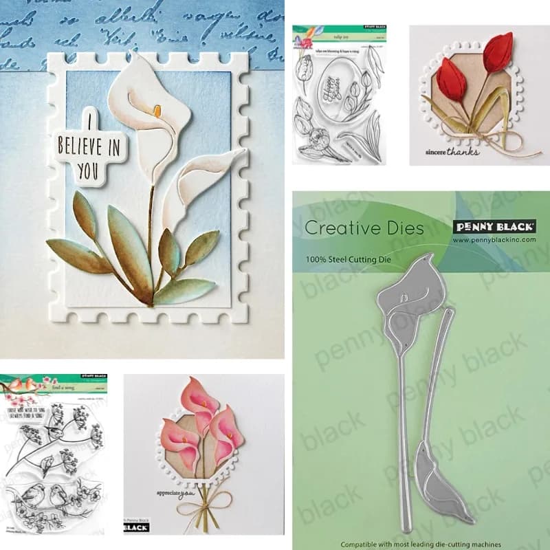 Custom metal stems for birthday friend and transparent stamps, cutting molds, blades, knives, punches, stencil for scrapbooking and paperwork
