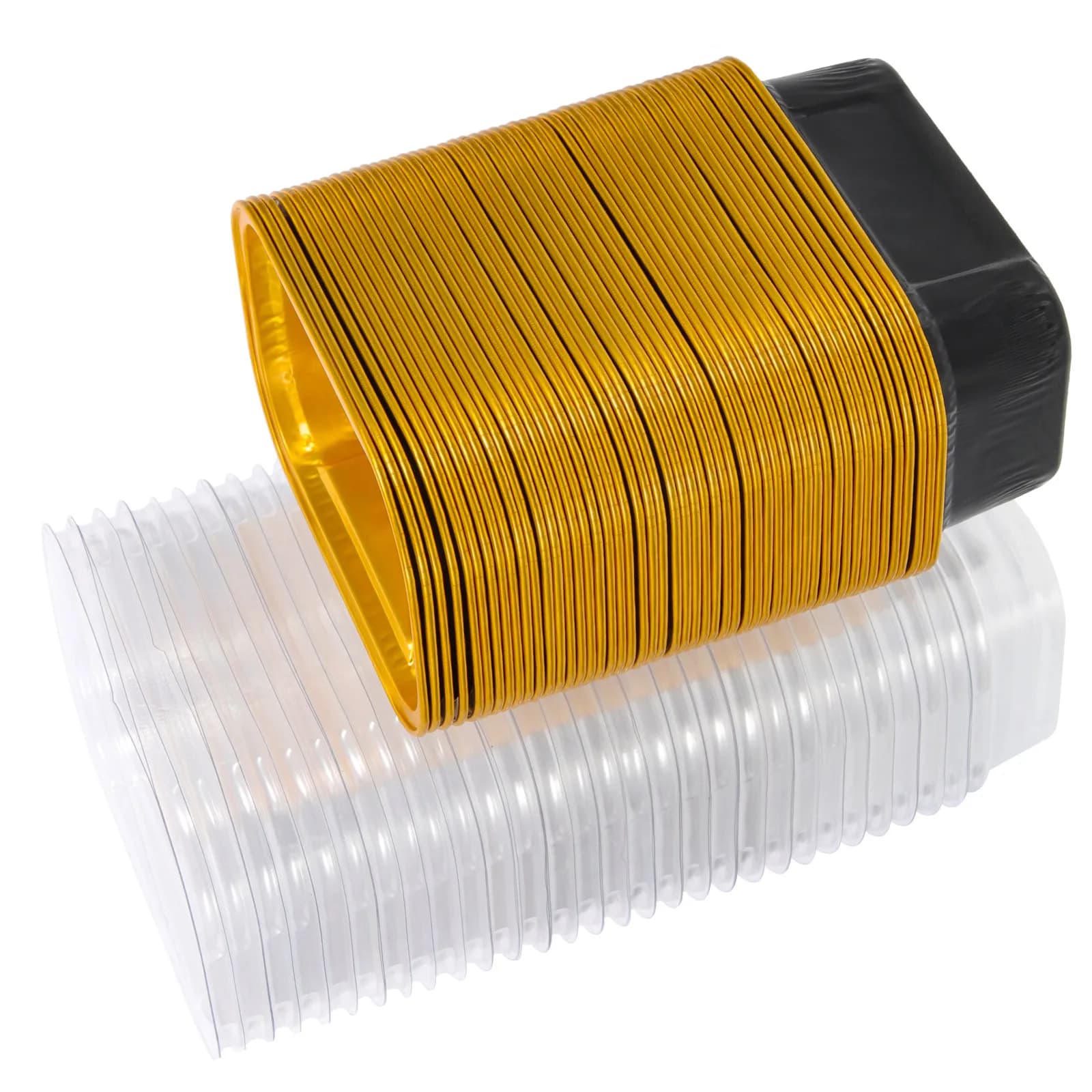 50 contenitori in alluminio per torte con coperchio trasparente, resistenti alle alte temperature, per forno, friggitrice ad aria, frigorifero, cottura e conservazione alimenti