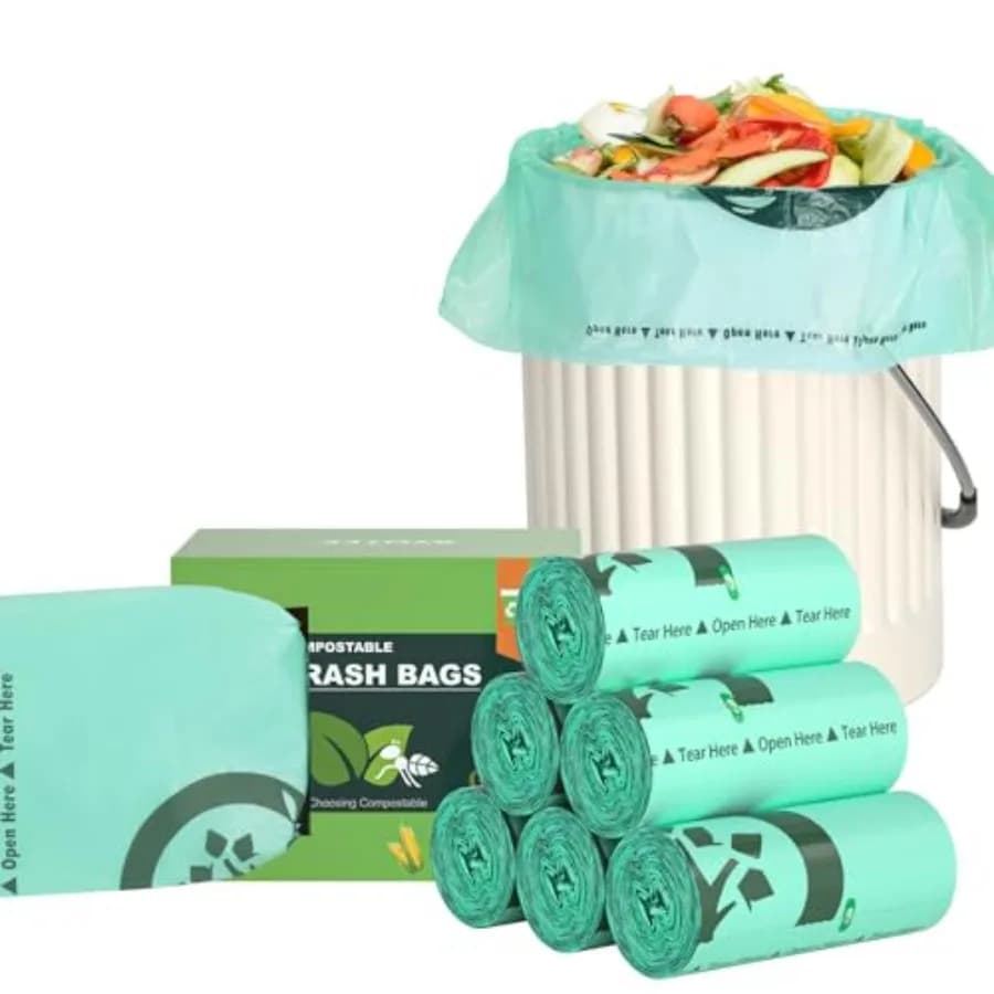 150 Count Compostable Trash Bags 1.2 Gallon Small Trash Bags, Small Compost Bags for Countertop Bin, Unscented Biodegradable Tr