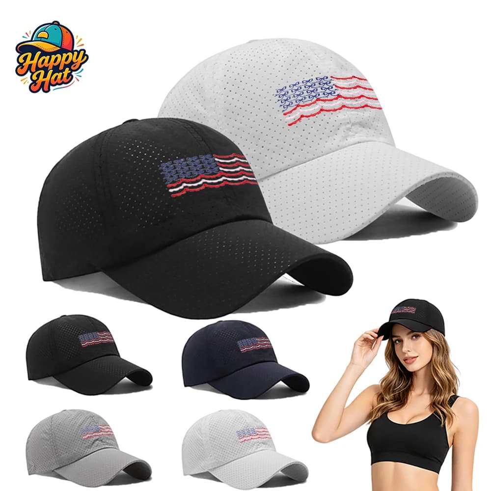 1PC 4th of July Patriotic USA 250th Anniversary Statue of Liberty Print Perforated Breathable Baseball Cap, Adjustable Casual Dad Hat for Men and Women, Lightweight Comfortable Fits Most Head Sizes, Great for Outdoor Sports Daily