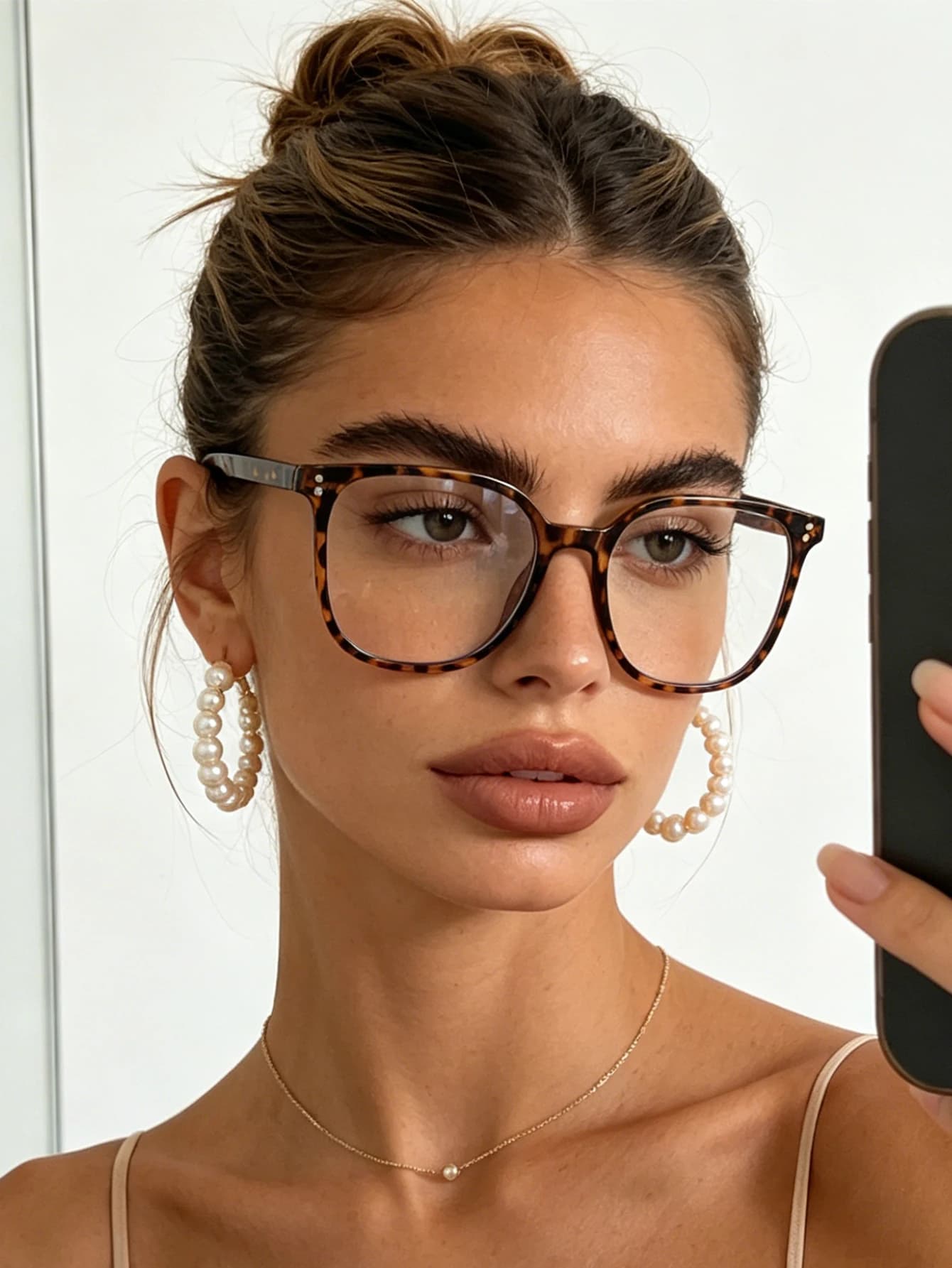 1pc premium tortoiseshell frame glasses, big face, thin, daily commute, fashion glasses, glasses